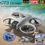 gt3 mini drone 5g 8k gps professional hd aerial photography dynamic lighting remote control aircraft optical flow quadcopter toy